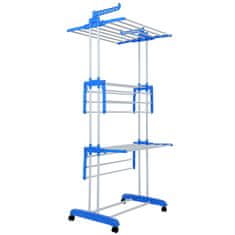 Northix Movable Clothes Rack and Drying Rack - Blue 