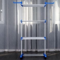 Northix Movable Clothes Rack and Drying Rack - Blue 