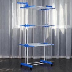 Northix Movable Clothes Rack and Drying Rack - Blue 