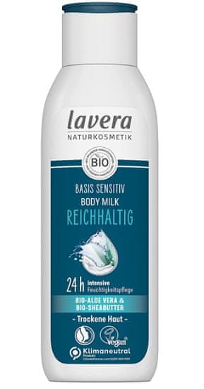 Lavera Lavera, Vyživující tělové mléko s aloe vera a bambuckým máslem, 250 ml