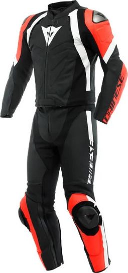 Dainese Moto kombinéza AVRO 4 matná černo/červeno/bílá dvoudílná