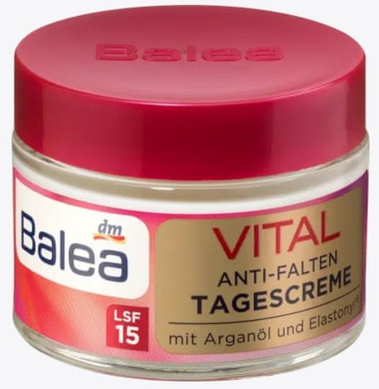 Balea Balea, Vital denní krém proti vráskám SPF 15, 50 ml