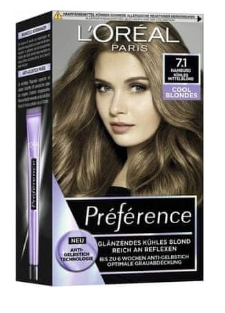 Loreal Professionnel Loreal, Preference, Barva na vlasy 7.1, 1 kus