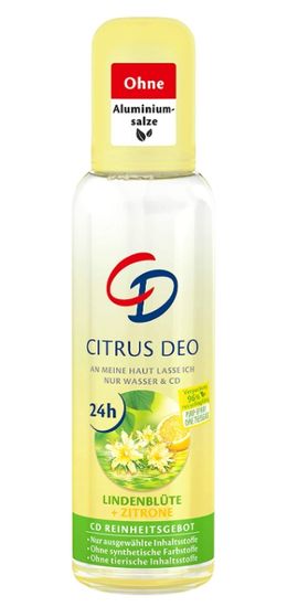 CD CD, Citrusový deodorant bez soli, hliník, 75 ml