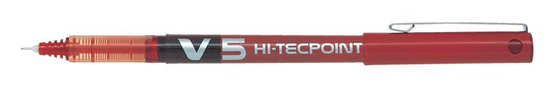 Pilot Roller s tekutým inkoustem "Hi-Tecpoint V5", červená, 0,3 mm, BX-V5-R