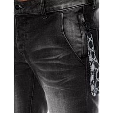 Dstreet Pánské kalhoty NOBLE černé ux3805 s32