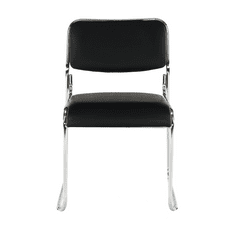 KONDELA Zasedací židle, černá ekokůže, BULUT