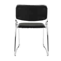 KONDELA Zasedací židle, černá ekokůže, BULUT
