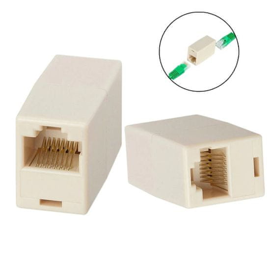 W-STAR W-Star Spojka RJ45 (UTP) cat5 slonová kost CPRJ45BG