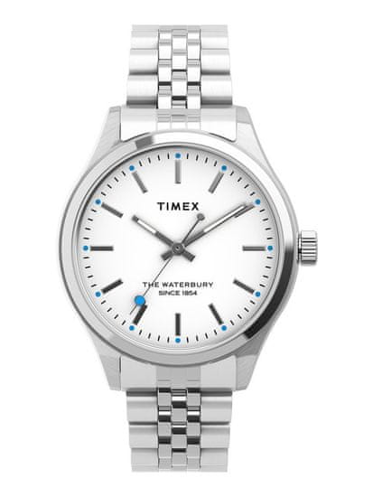 Timex The Waterbury 34 mm, se stříbrným ocelovým řemínkem