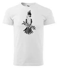 Fenomeno Pánské tričko Papoušek - bílé Velikost: L