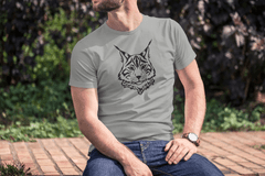 Fenomeno Pánské tričko Rys - šedé Velikost: 3XL
