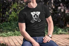 Fenomeno Pánské tričko Pes - černé Velikost: XL