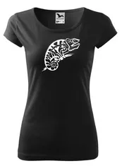Fenomeno Dámské tričko Chameleon - černé Velikost: 3XL