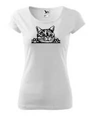 Fenomeno Dámské tričko Kočka - bílé Velikost: M