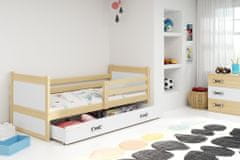 eoshop Dětská postel RICO 1 90x200 cm, borovice/bílá (Volba matrace: Pěnová matrace)