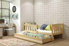 eoshop Dětská postel s přistýlkou KUBUS 2 80x190 cm, borovice/bílá (Volba matrace: Pěnová matrace)