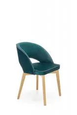 Halmar Čalouněná jídelní židle MARINO, tmavě zelená