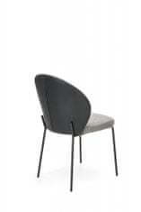 Halmar Čalouněná jídelní židle K471, šedá / černá