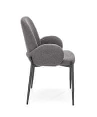 Halmar Čalouněná jídelní židle K477, šedá