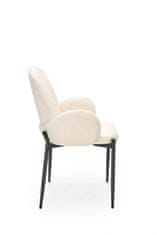 Halmar Čalouněná jídelní židle K477, bílá