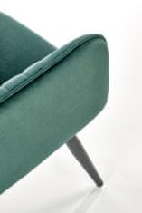 Halmar Čalouněná jídelní židle K464, tmavě zelená