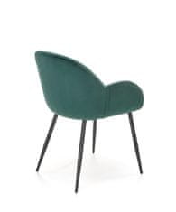 Halmar Čalouněná jídelní židle K480, tmavě zelená