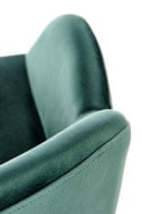 Halmar Čalouněná jídelní židle K480, tmavě zelená