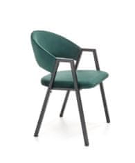 Halmar Čalouněná jídelní židle K473, tmavě zelená