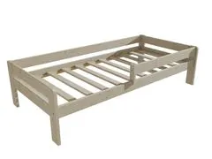eoshop Dětská postel se zábranou VMK003C KIDS (Barva dřeva: surové dřevo, Rozměr: 80 x 180 cm)