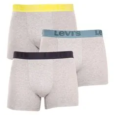 Levis 3PACK pánské boxerky šedé (905045001 015) - velikost M