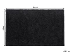 Beliani Černý koberec 140x200 cm DEMRE