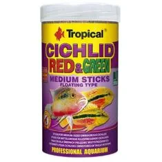 TROPICAL Krmivo pro akvarijní ryby Cichlid Red+Green Medium stick 1000ml/360g 