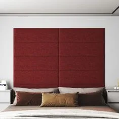 Greatstore Nástěnné panely 12 ks vínové 90 x 30 cm textil 3,24 m²