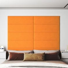 Greatstore Nástěnné panely 12 ks tmavě žluté 90 x 30 cm textil 3,24 m²