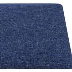 Vidaxl Nástěnné panely 12 ks modré 90 x 15 cm textil 1,62 m²