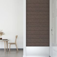 Vidaxl Nástěnné panely 12 ks taupe 90 x 15 cm textil 1,62 m²