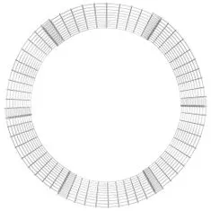 Vidaxl Kruhový gabionový vyvýšený záhon pozinkovaná ocel Ø 100x100 cm