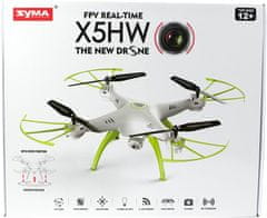 Syma X5HW 2,4GHz RC Dron Wi-Fi Kamera Bílá