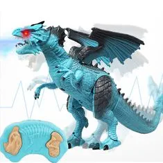 Aga RC dinosaurus-drak - chodí, řve, dýchá páru 41 cm