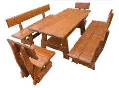 CASARREDO OM-266 zahradní sestava (1x stůl + 2x lavice + 2x židle) výběr barev