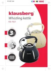 KLAUSBERG Ocelová Smaltovaná konvice 3,0l Kb-7051