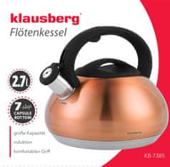 KLAUSBERG Konvice ocelová 2,7l, 7vrstvé dno, Copper Line, Kb-7385