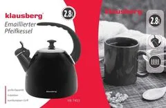 KLAUSBERG Ocelová konvice 2,8l Kb-7403 černá