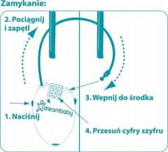 Dreambaby Flexibilní uzávěr skříňky s kódem