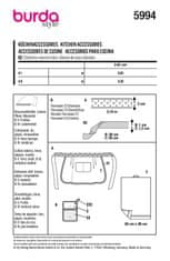 Burda Střih Burda 5994 - Zástěra, chňapka, utěrka