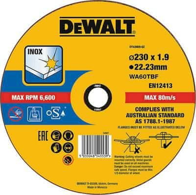 DeWalt Kovový kotouč 230X1,9 mm