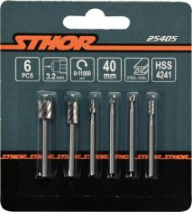 TOYA Sthor Hss frézy pro mini brusku 6Cz. 3,2Mm