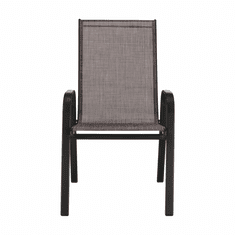 KONDELA Stohovatelná židle, hnědý melír/hnědá, ALDERA