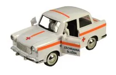 Zaparkorun.cz Retro autíčko Trabant 601 na setrvačník, záchranná služba, 18 cm